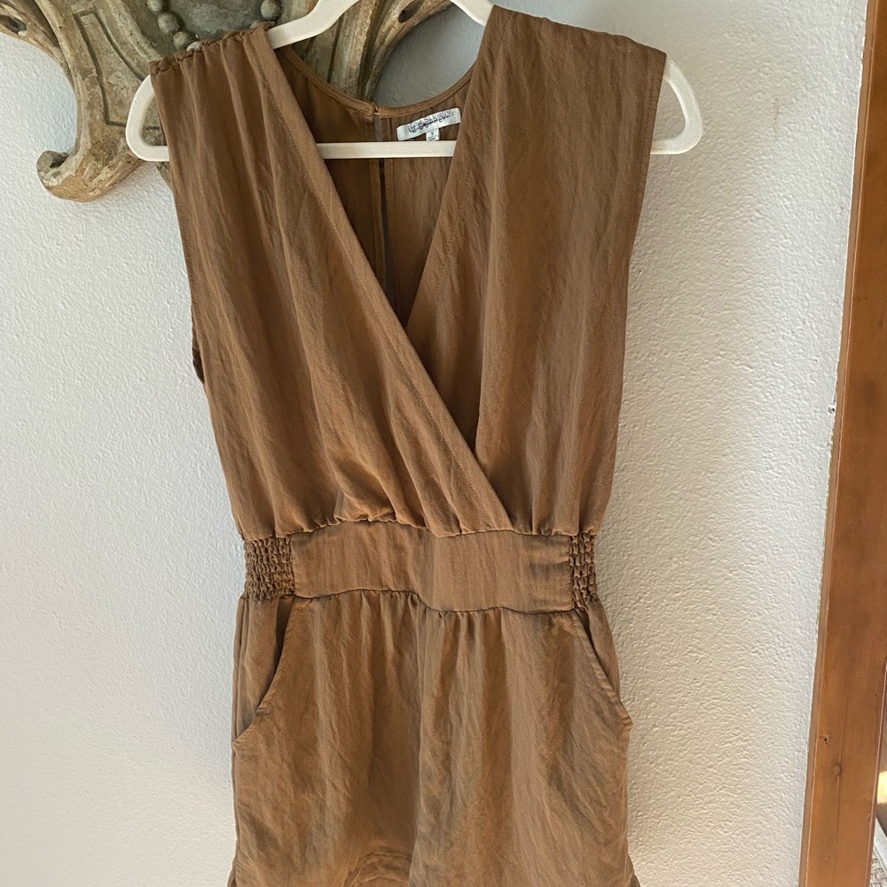 Z Supply Brown V-Neck Romper